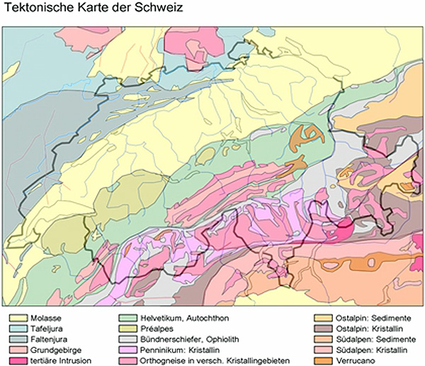 Tektonische Karte